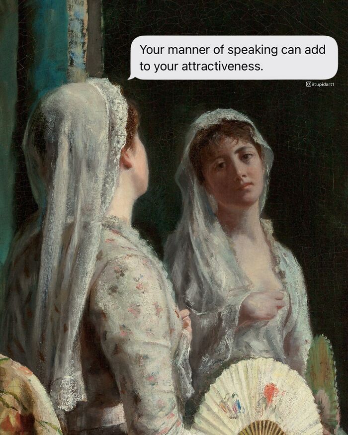 An Artists Added Funny and Heartfelt Captions Added to Paintings to